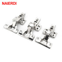 4PCS NAIERDI C Serie Hinge Stainless Steel Door Hydraulic Hinges Damper Buffer Soft Close For Cabinet Kitchen Furniture Hardware