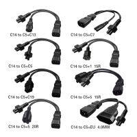 ไปยัง C5 C13 Y สายไฟแยก,C14ไปยัง C5,C14หญิงแยกอะแดปเตอร์เคเบิ้ลสายไฟ (C14ไปยัง C5 1-15R,5-15R,)