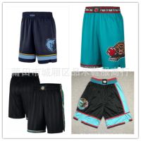 ♦ Spot ball pants wholesale Grizzlies blue basketball pants retro ball pants big pants