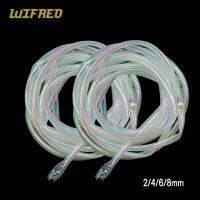 [HOT LIAXLLWISAAZH 534] WIFREO 4เมตร2/4/6มิลลิเมตร P Earlescent ถักเปีย Mylar ท่อบินผูกวัสดุรอบ Hologr เพลี้ยสายมุก Mylar สำหรับหลอดปลาบิน