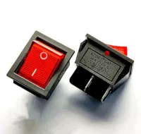 【On Sale】 AUGIENB mall 2ชิ้น/ล็อตไฟ LED สีแดง25*31มม. SPST 4PIN เปิด/ปิดเรือ Rocker Switch 16A/250V 20A/125V รถ Dash Dashboard รถบรรทุก RV ATV Home