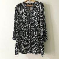 เสื้อสตรีตัวหลวม เนื้อผ้ายืดใส่สบายไซส์ 2X