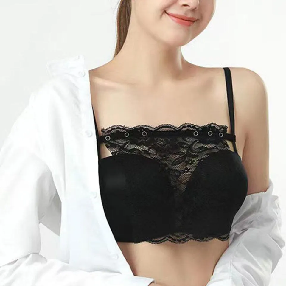 New Lace Privacy Invisible Bra Modesty Panel Cleavage Hide Cover Underwear  Anti-Peep F5K6