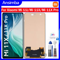 Ansimba หน้าจอ TFT สำหรับ Xiaomi Mi 11i /Mi 11X /Mi 11X Pro จอแสดงผล LCD แบบสัมผัสหน้าจอดิจิไทเซอร์สำหรับ Xiaomi Mi 11i Mi 11X Mi 11X Pro M2012K11G M2012K11AI M2012K11I อะไหล่ทดแทน LCD