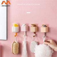 【YF】 Cute Pet Hook Strong Self Adhesive Hooks Key Storage Hanger for Kitchen Bathroom Door Wall Multi-Function