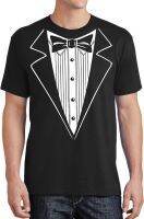 NeeNoNex Classic Printed Tuxedo Prom Wedding Party Mens T-Shirt