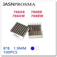 JASNPROSMA 8X8 1.9MM Blue white LED 20mmX20mm 100PCS 788AB 788BB 788AW 788BW anode cathode Matrix Digital Tube Common