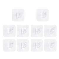 Wall Hooks Transparent Seamless Hook Nail Free Sticky Utility Hooks No Trace Waterproof Oilproof 10 Pcs for Living Room Closet Bedroom Bathroom here