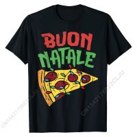 Buon Natale Pizza Shirt Funny Italian Christmas Lights Gift T-Shirt Custom Tshirts Shirts For Men Funky Simple Style