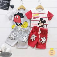 ชุดเซต เสื้อ-กางเกงขาสั้น(2ชุด) ลาย mickey