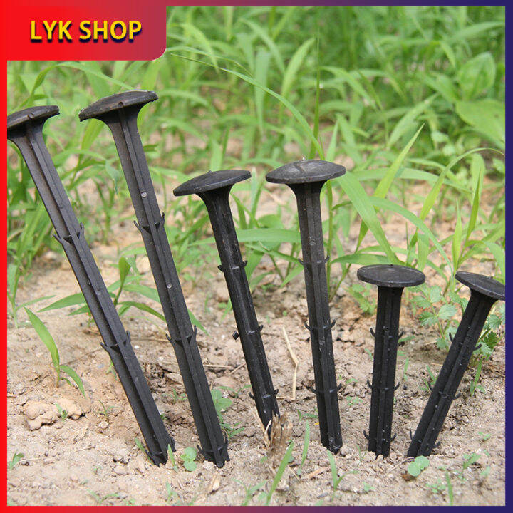 20pcs 20cm Garden Ground Nail Stake Plastic Mulch Film Mulching Nail 