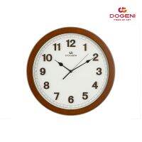 DOGENI นาฬิกาแขวน โดเกนี่ รุ่น WNW011DB สีน้ำตาลเข้ม ขนาด : Ø35.8x หนา  4.3ซม. Wooden Wall Clock