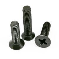 50pcs M1 M1.2 M1.4 M1.6 M2 M2.5 M3 M3.5 M4 Tiny Small Micro Black Steel Cross Phillips Flat Countersunk Head Screw Bolt L=2-30mm Screw Nut Drivers