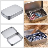 Silver Metal Storage Box Square Hinged Flip Tin Box Jewelry Organizer Case Candy Container Gifts Sealed Case Storage Boxes