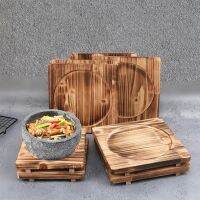 【CC】☌  Bowl Trivet Wood Pot Hot Stone Tray Casserole Placemat Holder Dolsot Dish Trivets Base Bibimbap Korean