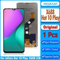 6.82 "ต้นฉบับสำหรับ Infinix Hot 10 Play ชิ้นส่วนอะไหล่ซ่อมชิ้นส่วนจอสัมผัสแอลซีดีของเครื่องแปลงดิจิทัล X688 X688C X688B LCD