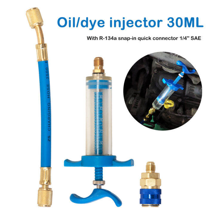 FUVOYA【Ready Stock】A/C Oil Injector R134A Refrigerant Oil Dye Injection