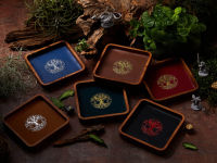 Tree of Life Square Mini Tray | ถาดไม้ ถาดทอย ลูกเต๋า Dice DnD D&amp;D MTG RPG TRPG เกมกระดาน บอร์ดเกม Game Magic เมจิก