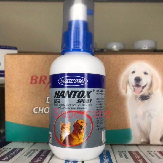 Hantox spray 100ml - xịt ve bọ chét ghẻ chó mèo - ảnh sản phẩm 1