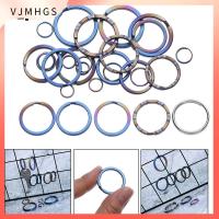 VJMHGS 1/2pcs 10~32mm โลหะผสมไททาเนียม คลิปวงกลม พวงกุญแจ EDC หัวเข็มขัด พวงกุญแจ ที่ยึดแบบพกพา