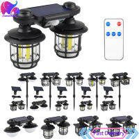 Sweetheart Lampu Tenaga Surya สำหรับนอกบ้าน,ไฟภูมิทัศน์โหมดแสงอาทิตย์3ดวงกันน้ำย้อนยุคไฟติดผนังสำหรับสวน