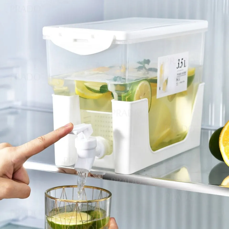 Iced Beverage Tub, Cold Kettle With Faucet In Refrigerator, Drink