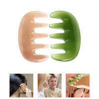 OULII 2pcs Wide Fouth Fouth Scalp Caring Comb Comb Comb Comb Comb Acupoint Massage Tool