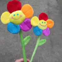 Plush Sun Flower With Bendable Stems Smile Face Stuffed Toy Home Decor Cartoon Sunflower Plant Plush Toys For Wedding Party Gift