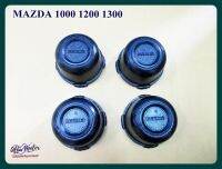 ฝาปิดดุมล้อ ตัวอักษรสีดำ  MAZDA 1000 1200 1300 NAVE PLATE (4 PCS.) #ฝาดุมล้อ (เซ็ท 4 ชิ้น)