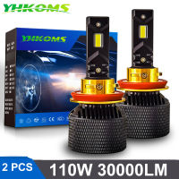 YHKOMS Super Bright 30000LM Car Headlights H7 LED H4 LED H1 H8 H11 HB3 9005 HB4 9006 LED Auto Lights Bulb 110W Lamp 6000K 12V