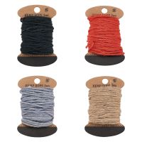 【YD】 4 Roll Jute Cord Packing String Material 2mm 3-Ply Colored Twine for Jewelry Making Photo Hanging