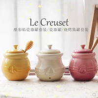 ขวดซอสพริก Le Creuset Nordic Jam Bee โถเก็บสีไล่โทนสีพร้อมฝาปิด