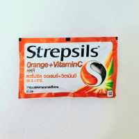 Strepsils orange+Vitamin C สเตร็ปซิล ออเรนจ์ +วิตามิน ซี เอชเอชอาร์ 8 เม็ด