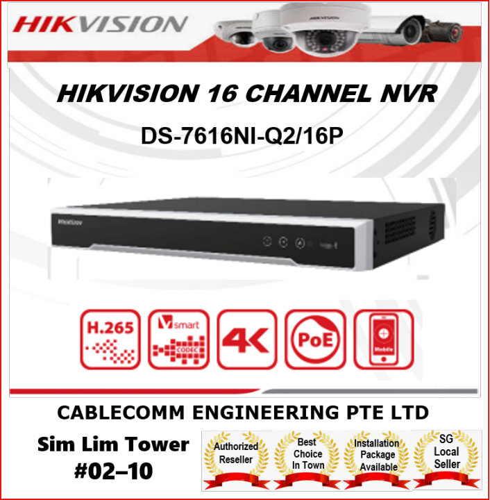 HIKVISION NVR 16 CHANNEL DS-7616NI-Q2/16P | Lazada Singapore