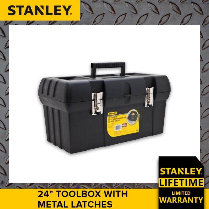 Stanley STST24113 24” Toolbox with Metal Latches [Lifetime Warranty