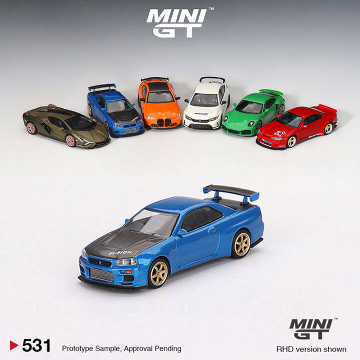 mini-gt-1-64รุ่นรถ-skyline-gt-r-r34-top-secret-bayside-blue-531-lhd