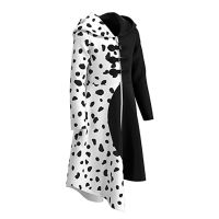 Anime Cruella De Vil Cosplay Costume Anime 101 Dalmatians Cruella Cosplay Black White Maid Dress Womens Funny Costume