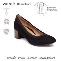 VIONIC รองเท้าส้นสูง รุ่น NATALIE TORTOISE  สี BLACK รองเท้าผู้หญิง รองเท้าหนัง รองเท้าเพื่อสุขภาพ