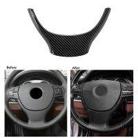 [COD][จัดส่งฟรี]Carbon Fiber Car Interior Steering Wheel Decoration Strip Frame Cover Trim Sticker for-BMW 5 7 Series F10 F11 F01 F02