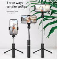 Q02 Selfie Stick Tripod หมุนได้ แนวตั้ง แนวนอน ขาตั้งมือถือ ครบทุกฟังก์ชั่น (ไม้เซลฟี่+ขาตั้ง+รีโมท)