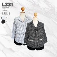 L331 เสื้อคลุมผ้าทวิตทรงสูท ยาว30