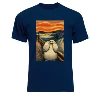 ที่ดีเยี่ยมพิมพ์ Baymax บิ๊กฮีโร่ The Scream Banksy ศิลปะล้อเลียนบุรุษเสื้อยืด Tee แขนสั้นผ้าฝ้ายเสื้อยืดการจัดส่งสินค้า