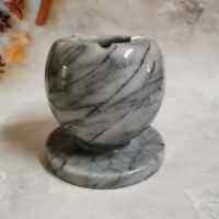 ที่เขี่ยบุหรี่ ที่เขี่ยบุหรี่ลายหินอ่อน สีเทา นำเข้าจากญี่ปุ่น - Marble Ashtray