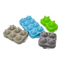 [COD] A variety of silicone ice trays with lid ball tray round box creative maker mold