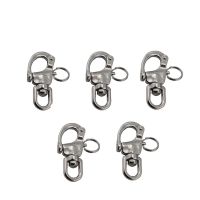 ♠ 5PCS 87MM 316 Stainless Steel Swivel Snap Shackle High Polished Stainless Steel Swivel Shackle