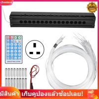 16LED ไฟเบอร์ออปติกแสง RGB การควบคุมระยะไกลไฟเพดาน16โหมดดาวไฟเบอร์ออปติกโคมไฟสำหรับตกแต่ง KTV 100-240V