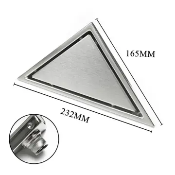 Bathroom Floor Drain Hidden Type Triangle Tile Insert Drainer