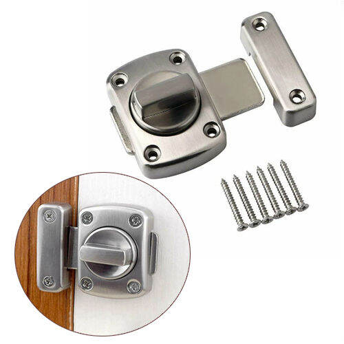 MINI INDOORLOCK001 Metal Door Lock Hook Latch Lock Bathroom Right