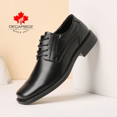 DECARSDZ 2023 New Autumn Tuxedo Shoes Men Fashion Design Classic Men Shoes High Quality Leather Comfy Lace-up Men Casual Shoes