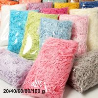 100/80/60/40/20g Aper Raffia Shredded Paper Colorful Shredded Crinkle Paper Raffia Candy Boxes Diy Gift Box Filling Material